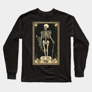 The Fool Skeleton Tarot Card Long Sleeve T-Shirt